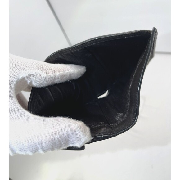 GUCCI Horse Bit clasp GG Logo Brown Canvas Leather trim Bifold Wallet Italy made - Picture 8 of 16